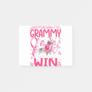 Unterstützung meines Grammy Butterfly Brustkrebs Post-it Klebezettel