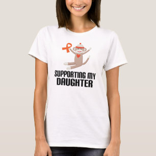 Unterstützung meines Tochter-orange T-Shirt