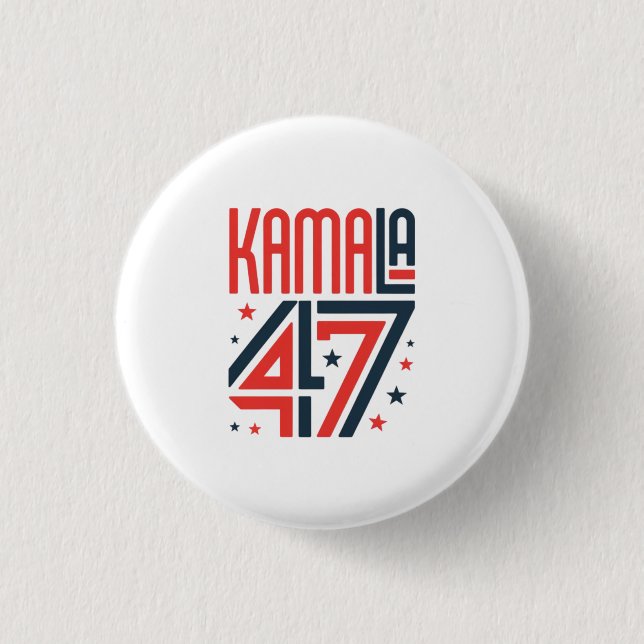 Unterstützung mit der Kampagne von Kamala Harris Button (Vorderseite)