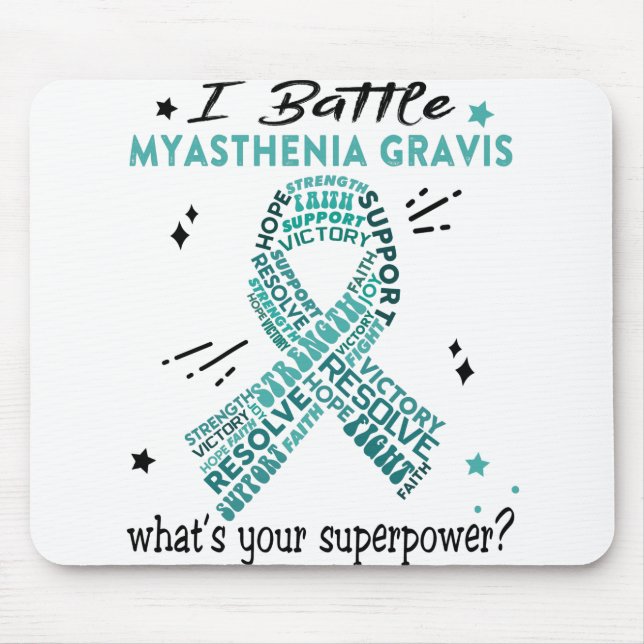 Unterstützung Myasthenia Gravis Kriegspenden Mousepad (Vorne)
