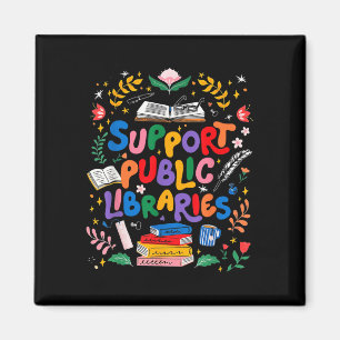 Unterstützung öffentlicher Bibliotheken Lesewortle Magnet