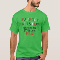 Unterstützung Palästina Apartheid Basic Dark T - S