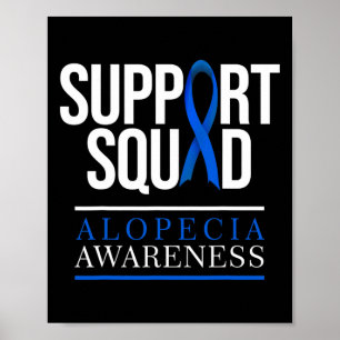 Unterstützung Squad Alopecia Sensibilisierung Haar Poster