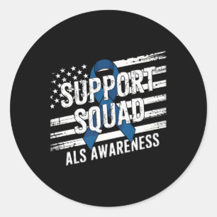 Unterstützung Squad als Awareness Montag US Americ Runder Aufkleber