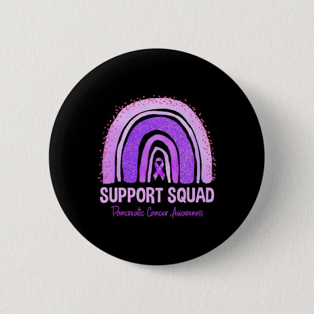 Unterstützung Squad Bauchspeicheldrüsenkrebs Bewus Button (Vorderseite)