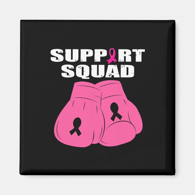 Unterstützung Squad Boxing Handschuh Rosa Ribbon B Magnet (Vorne)