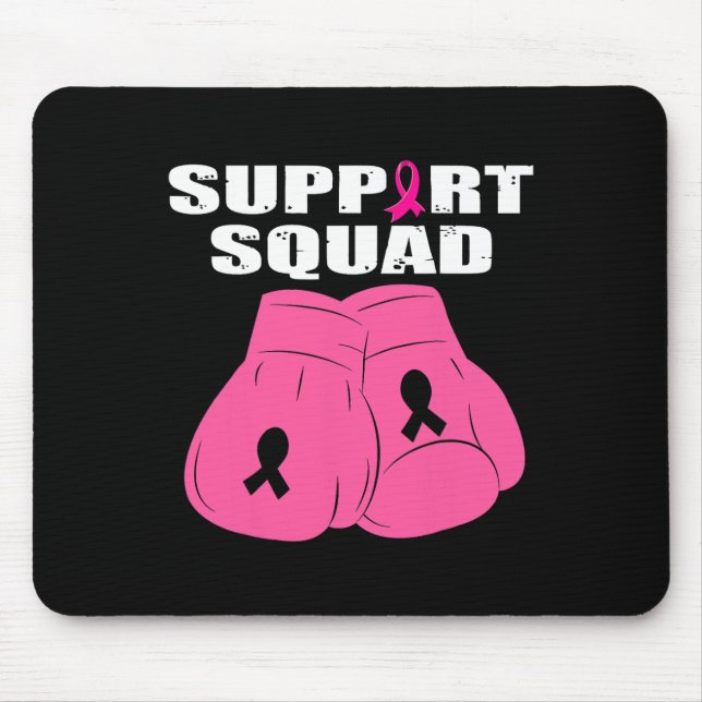 Unterstützung Squad Boxing Handschuh Rosa Ribbon B Mousepad (Vorne)