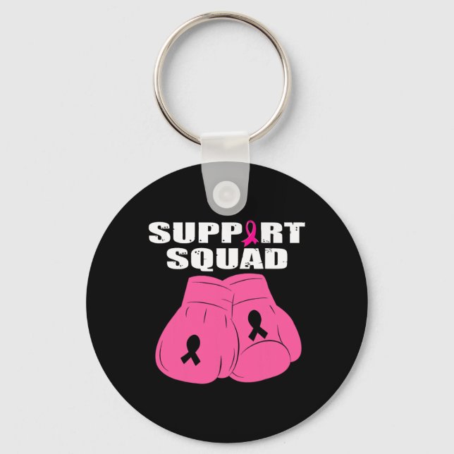 Unterstützung Squad Boxing Handschuh Rosa Ribbon B Schlüsselanhänger (Vorderseite)