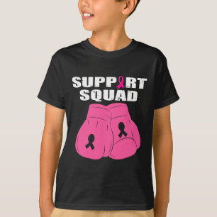 Unterstützung Squad Boxing Handschuh Rosa Ribbon B T-Shirt