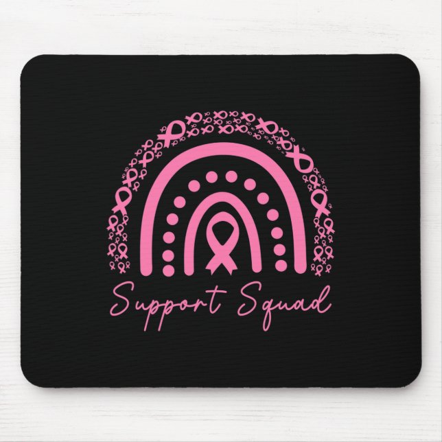 Unterstützung Squad Brustkrebs-Bewusstsein Husband Mousepad (Vorne)