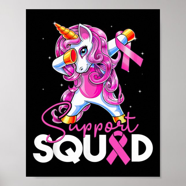 Unterstützung Squad Brustkrebs Bewusstsein rosa Ei Poster (Vorne)