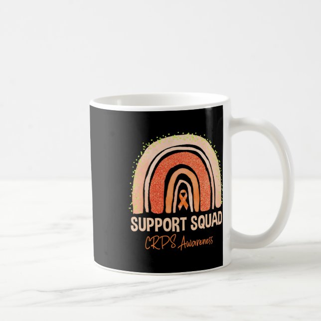 Unterstützung Squad Crps Awareness Rainbow Orange  Kaffeetasse (Rechts)
