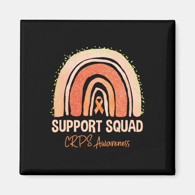 Unterstützung Squad Crps Awareness Rainbow Orange  Magnet (Vorne)