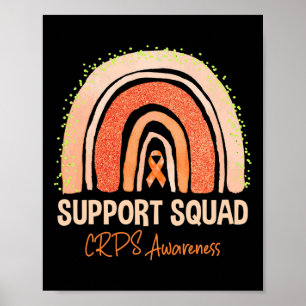 Unterstützung Squad Crps Awareness Rainbow Orange  Poster