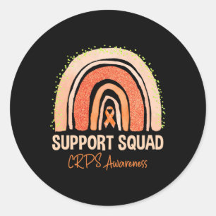 Unterstützung Squad Crps Awareness Rainbow Orange Runder Aufkleber