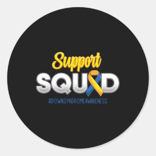 Unterstützung Squad Down Syndrome Awareness T21 Ho Runder Aufkleber