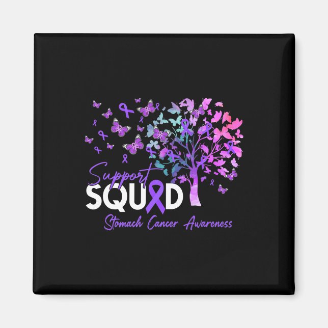 Unterstützung Squad Fall Tree Periwinkle Ribbon St Magnet (Vorne)