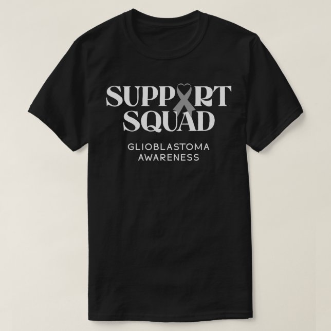 Unterstützung Squad Glioblastoma Awareness Cancer  T-Shirt (Design vorne)