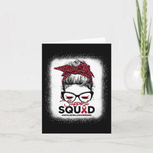 Unterstützung Squad Leopard Messy Bun Sickle Cell Karte