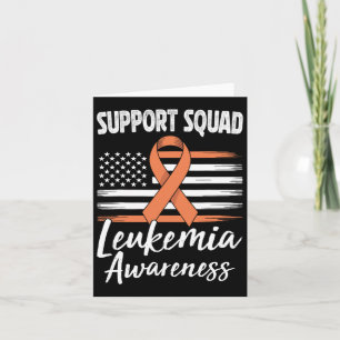 Unterstützung Squad Leukemia Awareness Orange Ribb Karte