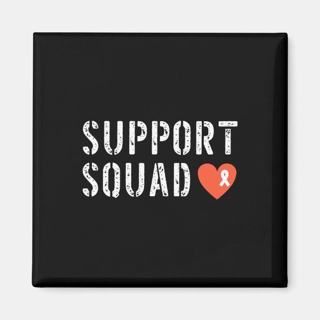 Unterstützung Squad Leukemia Awareness Orange Ribb Magnet (Vorne)