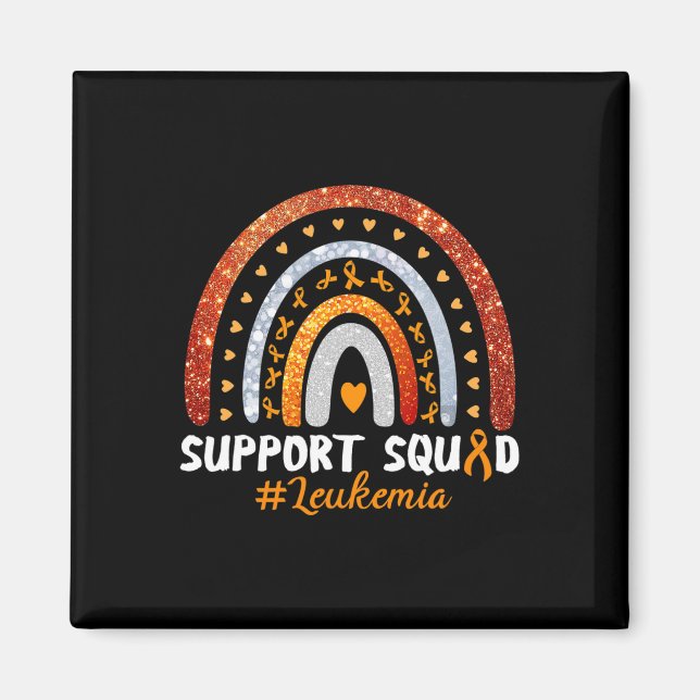 Unterstützung Squad Leukemia Awareness Orange Ribb Magnet (Vorne)