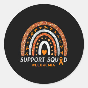 Unterstützung Squad Leukemia Bewusstsein Rainbow G Runder Aufkleber