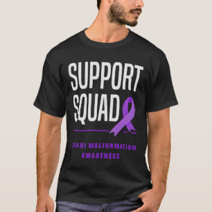 Unterstützung Squad Lila Ribbon Chiari Malformatio T-Shirt