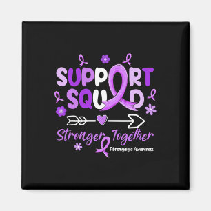 Unterstützung Squad Lila Ribbon Fibromyalgie Bewus Magnet
