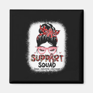 Unterstützung Squad Messy Bun Butterfly Gehirn Ane Magnet