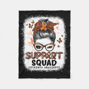 Unterstützung Squad Messy Bun Butterfly Orange Rib Fleecedecke