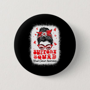 Unterstützung Squad Messy Bun Butterfly Red Ribbon Button