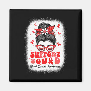 Unterstützung Squad Messy Bun Butterfly Red Ribbon Magnet