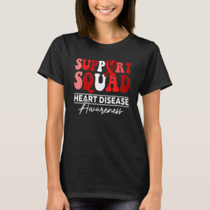 Unterstützung Squad Sonnenblumen Haar Herzerkranku T-Shirt
