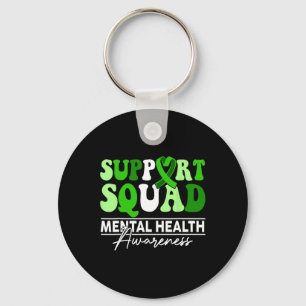 Unterstützung Squad Sunflower Hair Mental Health A Schlüsselanhänger