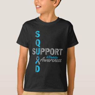 Unterstützung Squad T1d T2d Diabetes Grau blaue Sc T-Shirt