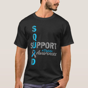 Unterstützung Squad T1d T2d Diabetes Grau blaue Sc T-Shirt