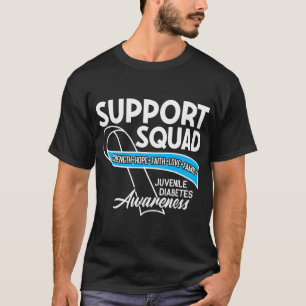 Unterstützung Squad T1D Typ 1 Diabetes Bewusstsein T-Shirt