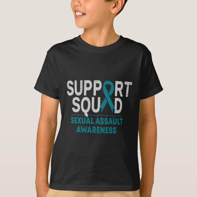 Unterstützung Squad Ual Auleness Month Aquamarine  T-Shirt (Vorderseite)