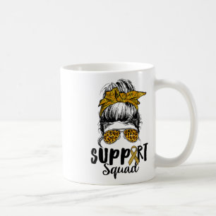 Unterstützung Squad Women Leopard Messy Bun Rsd un Kaffeetasse