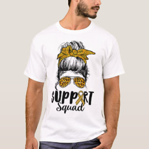 Unterstützung Squad Women Leopard Messy Bun Rsd un T-Shirt