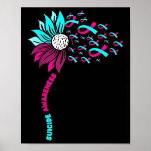 Unterstützung Suizidbewusstsein Blume Suizid Präve Poster