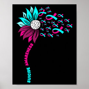 Unterstützung Suizidbewusstsein Blume Suizid Präve Poster