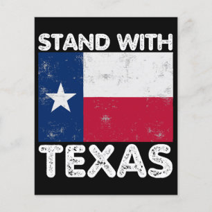 Unterstützung Texas ich mit Texas Texan Flag stehe