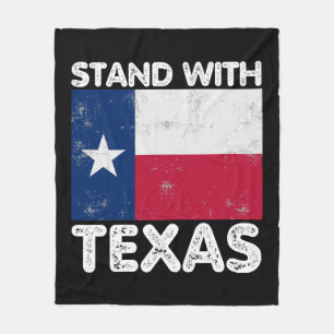 Unterstützung Texas ich mit Texas Texan Flag stehe Fleecedecke