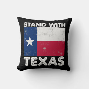 Unterstützung Texas ich mit Texas Texan Flag stehe Kissen