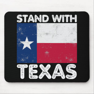 Unterstützung Texas ich mit Texas Texan Flag stehe Mousepad