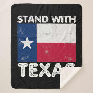 Unterstützung Texas ich mit Texas Texan Flag stehe Sherpadecke
