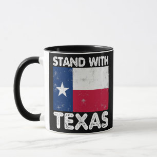 Unterstützung Texas ich mit Texas Texan Flag stehe Tasse
