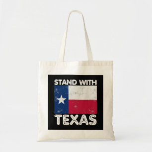 Unterstützung Texas ich mit Texas Texan Flag stehe Tragetasche